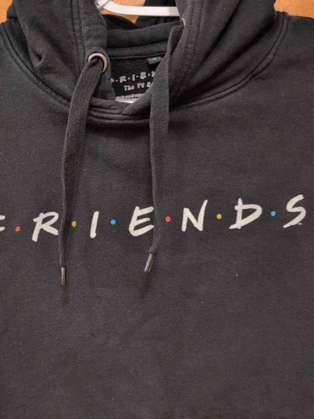 Friends Sweatshirt Women's S Black Hoodie Pullover Solid Graphic GUC - Picture 3 of 7